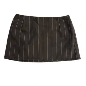 Classic Grey Pinstripe Mini Skirt
